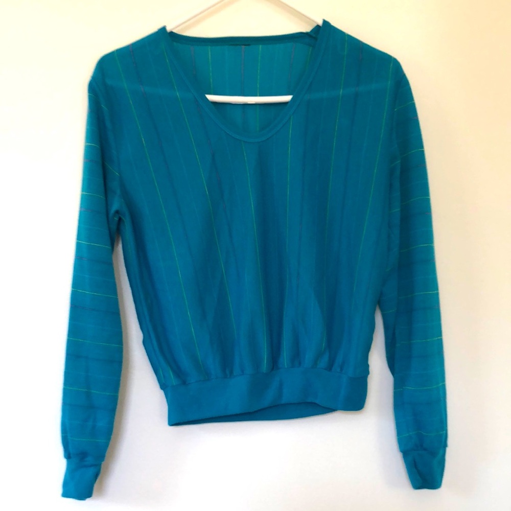 ⚡️MAKE AN OFFER ⚡️Vintage Teal Blue Long Sleeve Shirt - S